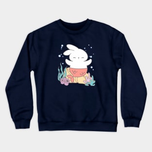 Cute little mermaid bunny smiling Crewneck Sweatshirt